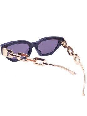 Γυαλιά Ηλίου Cat Eye με Σκελετό Χρυσή Αλυσίδα & Φακό UV 400 Protection