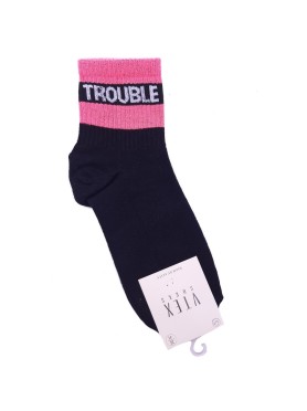 Ημίκοντες Μονόχρωμες Κάλτσες Vtex Trouble Maker N. 36-41