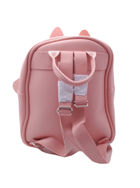 Ροζ Παιδική Τσάντα Πλάτης Backpack με Αλεπού & Αυτάκια