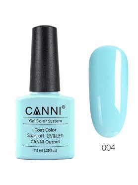 CANNI CLASSIC ΗΜΙΜΟΝΙΜΟ ΒΕΡΝΙΚΙ 004 CYAN LIGHT UV & LED 7.3ml