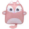 ΡΟΖ ΠΑΙΔΙΚΗ ΤΣΑΝΤΑ ΠΛΑΤΗΣ BACKPACK ΑΛΕΠΟΥ ΜΕ ΑΥΤΑΚΙΑ