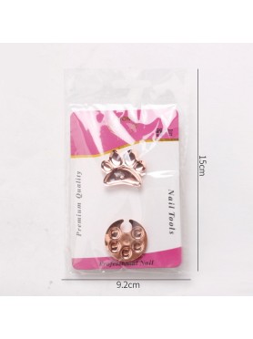 Σετ 2 Mini Δαχτυλίδια Παλέτες Ανάμειξης Υλικού Pink Gold