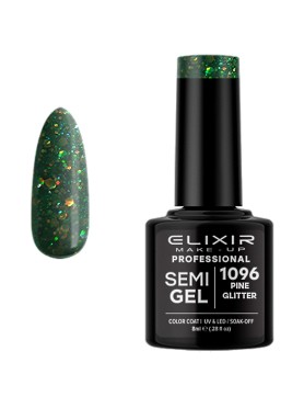 ELIXIR SEMI GEL PRO N. 1096 PINE GLITTER UV & LED 8ML