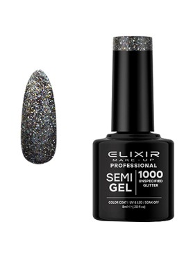 ELIXIR SEMI GEL PRO N. 1000 UNSPECIFIED GLITTER UV & LED 8ML