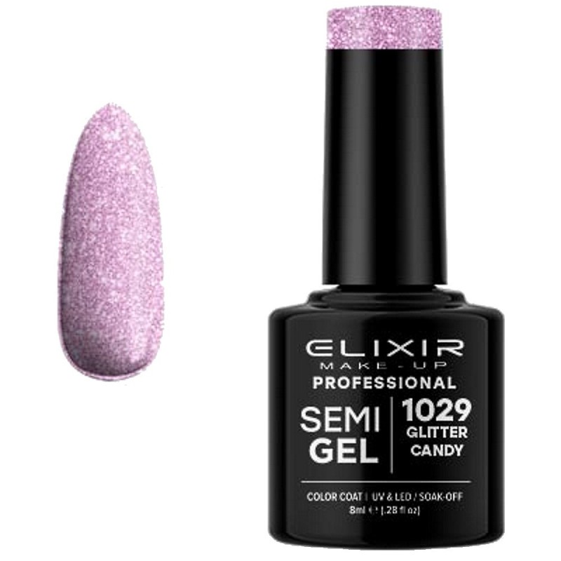 ELIXIR SEMI GEL PRO N. 1029 GLITTER CANDY UV & LED 8ML ELIXIR SEMI GEL PRO N. 1029 GLITTER CANDY UV & LED 8ML