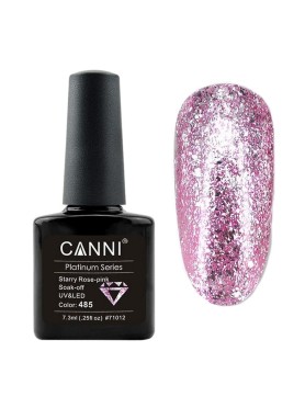 CANNI PLATINUM GEL POLISH STARRY ROSE-PINK 485 7.3ml