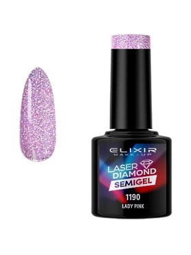 ELIXIR SEMIGEL LASER DIAMOND N. 1190 LADY PINK UV & LED 8ML