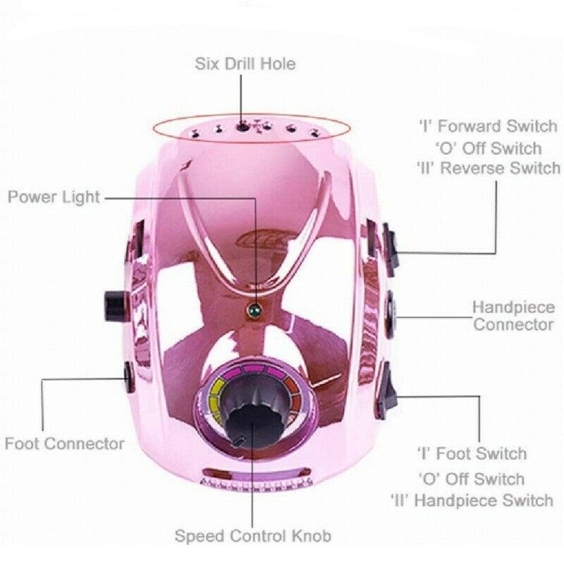 ΗΛΕΚΤΡΙΚΟΣ ΤΡΟΧΟΣ MANICURE ΚΑΙ PEDICURE DM-212 METALLIC PINK ΗΛΕΚΤΡΙΚΟΣ ΤΡΟΧΟΣ MANICURE ΚΑΙ PEDICURE DM-212 METALLIC PINK