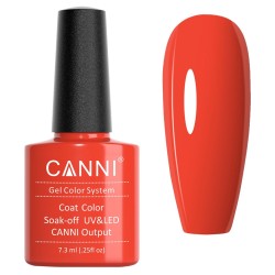 CANNI CLASSIC ΗΜΙΜΟΝΙΜΟ ΒΕΡΝΙΚΙ N. 034 CARROT RED UV & LED 7.3ml