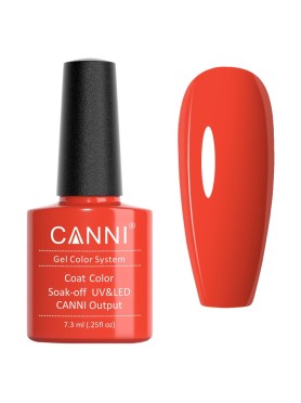 CANNI CLASSIC ΗΜΙΜΟΝΙΜΟ ΒΕΡΝΙΚΙ N. 034 CARROT RED UV & LED 7.3ml