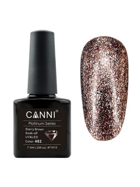 CANNI PLATINUM GEL POLISH STARRY BROWN 482 7.3ml