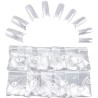 500 NAIL TIPS COFFIN CLEAR ΣΕ 10 ΔΙΑΦΟΡΕΤΙΚΑ ΜΕΓΕΘΗ