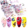 ΣΕΤ 10 FOIL STICKERS ΔΙΑΚΟΣΜΗΣΗΣ ΝΥΧΙΩΝ BUTTERFLY