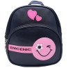 Παιδική Μαύρη Τσάντα Πλάτης Backpack με Ροζ Λεπτομέρειες
