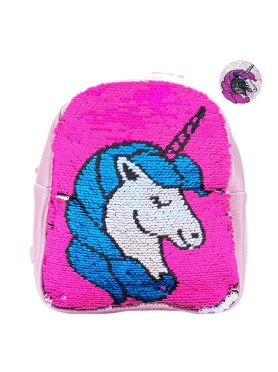 Παιδική Τσάντα Πλάτης Unicorn με Παγιέτα που Αλλάζει Χρώμα