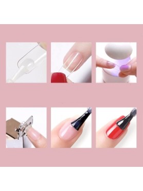 260 Soft Gel Tips Long Coffin Clear Soak Off Full Cover 10 Sizes