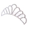 Μεταλλική Τιάρα Crown με Strass & Χτενάκι