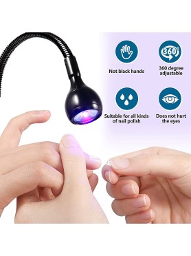 Mini USB Εύκαμπτη Λάμπα UV & LED με Clip Στερέωσης 3W