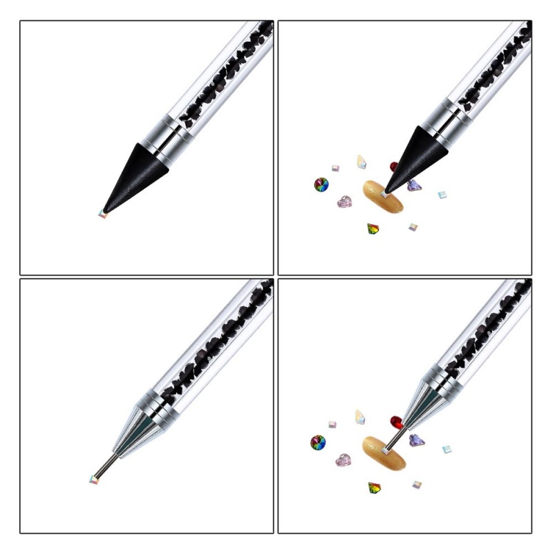 Στυλό Nail Art με Διακοσμητικά Διαμάντια Διπλής Όψης Στυλό Nail Art με Διακοσμητικά Διαμάντια Διπλής Όψης