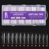 240 Extra Long Full Cover Soft Gel Tips 12 Sizes Purple