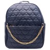 Μαύρη Τσάντα Πλάτης Backpack Hearts με Χρυσαφί Αλυσίδα