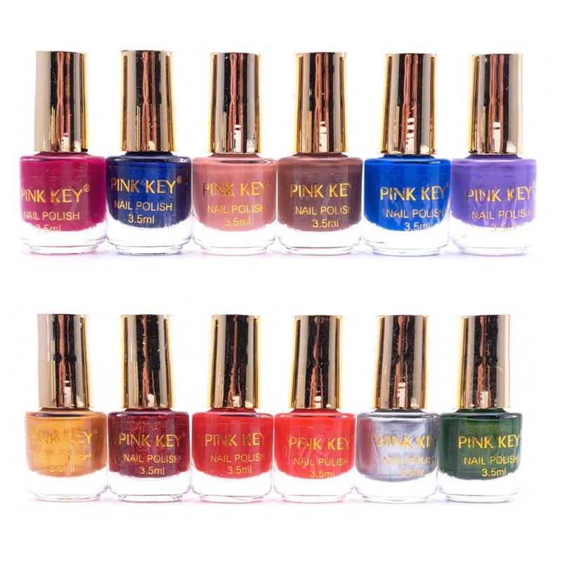 Σετ 12 Βερνίκια Pink Key 5ml Σετ 12 Βερνίκια Pink Key 5ml