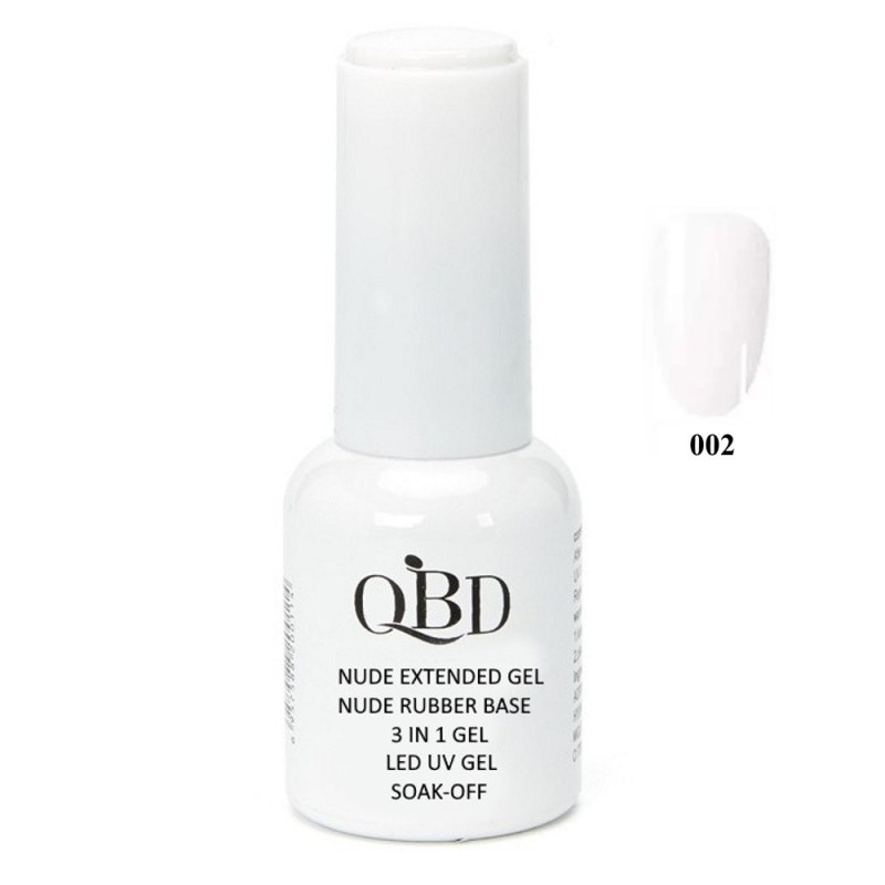 QBD Rubber Base N. 002 Nude Extended Gel 3 In 1 Gel LED & UV 12ml QBD Rubber Base N. 002 Nude Extended Gel 3 In 1 Gel LED & UV 12ml