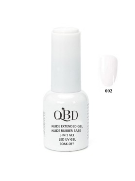 QBD Rubber Base N. 002 Nude Extended Gel 3 In 1 Gel LED & UV 12ml