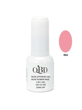 QBD Rubber Base N. 004 Nude Extended Gel 3 In 1 Gel LED & UV 12ml