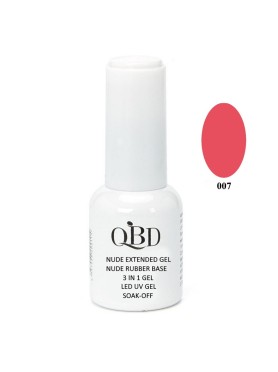QBD Rubber Base N. 007 Nude Extended Gel 3 In 1 Gel LED & UV 12ml