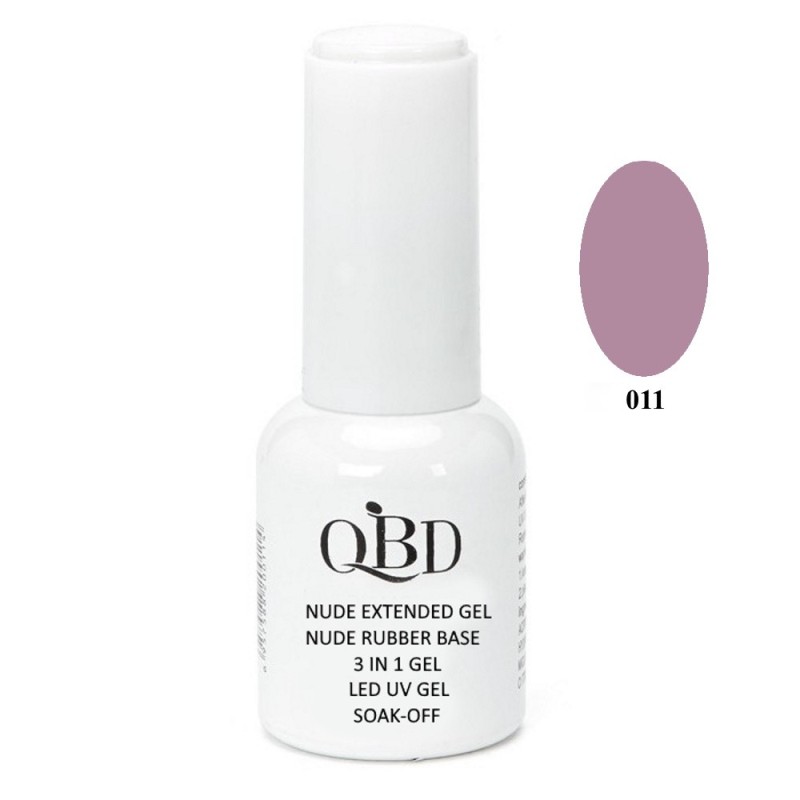 QBD Rubber Base N. 011 Nude Extended Gel 3 In 1 Gel LED & UV 12ml QBD Rubber Base N. 011 Nude Extended Gel 3 In 1 Gel LED & UV 12ml