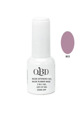 QBD Rubber Base N. 011 Nude Extended Gel 3 In 1 Gel LED & UV 12ml