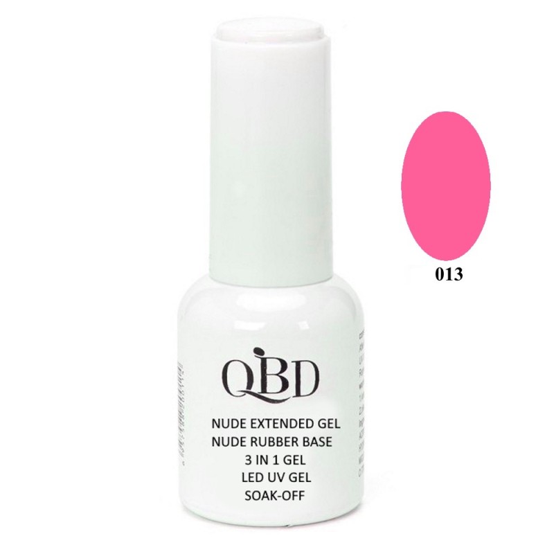 QBD Rubber Base N. 013 Nude Extended Gel 3 In 1 Gel LED & UV 12ml QBD Rubber Base N. 013 Nude Extended Gel 3 In 1 Gel LED & UV 12ml