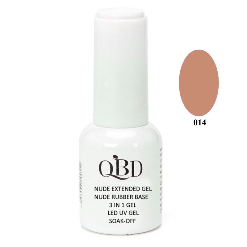 QBD Rubber Base N. 014 Nude Extended Gel 3 In 1 Gel LED & UV 12ml QBD Rubber Base N. 014 Nude Extended Gel 3 In 1 Gel LED & UV 12ml