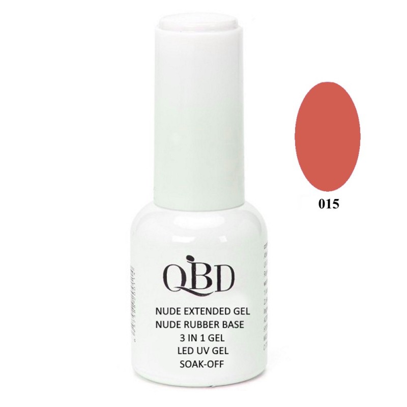 QBD Rubber Base N. 015 Nude Extended Gel 3 In 1 Gel LED & UV 12ml QBD Rubber Base N. 015 Nude Extended Gel 3 In 1 Gel LED & UV 12ml