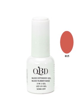 QBD Rubber Base N. 015 Nude Extended Gel 3 In 1 Gel LED & UV 12ml