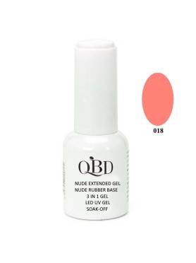 QBD Rubber Base N. 018 Nude Extended Gel 3 In 1 Gel LED & UV 12ml