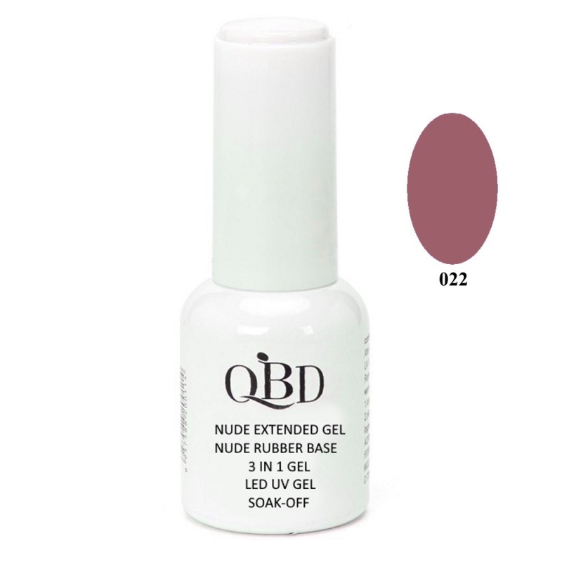 QBD Rubber Base N. 022 Nude Extended Gel 3 In 1 Gel LED & UV 12ml QBD Rubber Base N. 022 Nude Extended Gel 3 In 1 Gel LED & UV 12ml