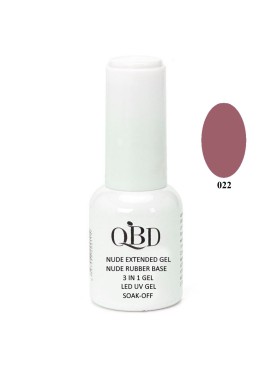 QBD Rubber Base N. 022 Nude Extended Gel 3 In 1 Gel LED & UV 12ml