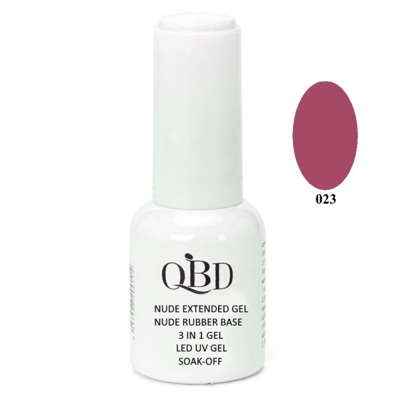 QBD Rubber Base N. 023 Nude Extended Gel 3 In 1 Gel LED & UV 12ml QBD Rubber Base N. 023 Nude Extended Gel 3 In 1 Gel LED & UV 12ml