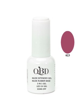 QBD Rubber Base N. 023 Nude Extended Gel 3 In 1 Gel LED & UV 12ml