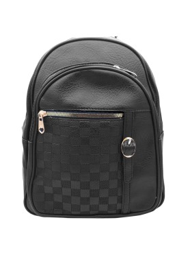 Μαύρη Τσάντα Πλάτης Backpack με 3 Ανεξάρτητες Θήκες