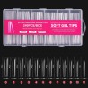 240 Extra Long Full Cover Soft Gel Tips 12 Sizes Pink