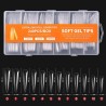 240 Extra Long Full Cover Soft Gel Tips 12 Sizes Orange