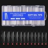 240 Extra Long Full Cover Soft Gel Tips 12 Sizes Blue