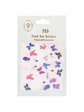 Butterfly Αυτοκόλλητα Nail Art 5D Stickers