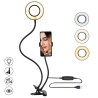 Μεταλλικό Selfie Led Ring Light με Βάση Κινητού & Clip Στήριξης