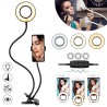 Μεταλλικό Selfie Led Ring Light με Βάση Κινητού & Clip Στήριξης