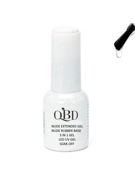 QBD Rubber Base N. 001 (Clear) Nude Extended Gel 3 In 1 Gel LED & UV 12ml