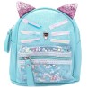 Παιδική Τσάντα Backpack Cat με Ροζ Glitter Αυτάκια